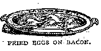 Illustration: FRIED EGGS ON BACON.
